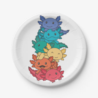 Rainbow Flag Gay Pride Lgbtq Axolotl Paper Borden Papieren Bordje