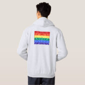 Rainbow Flag Gay Pride LGBTQ LGBT liefde is liefde Hoodie (Achterkant volledig)