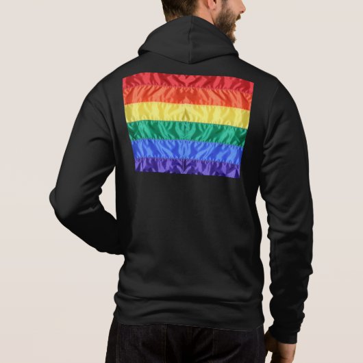 Rainbow Flag Gay Pride LGBTQ LGBT liefde is liefde Hoodie (Achterkant)