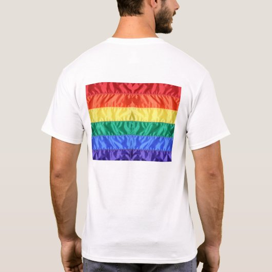 Rainbow Flag Gay Pride LGBTQ LGBT liefde is liefde T-shirt (Achterkant)