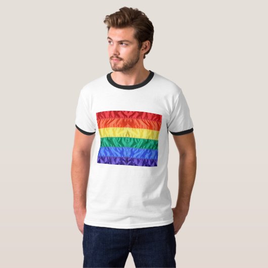 Rainbow Flag Gay Pride LGBTQ LGBT liefde is liefde T-shirt (Voorkant volledig)