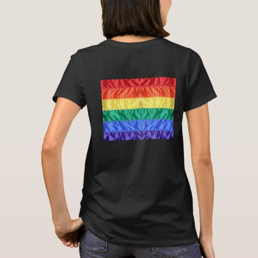Rainbow Flag Gay Pride LGBTQ LGBT liefde is liefde T-shirt (Achterkant)
