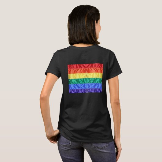 Rainbow Flag Gay Pride LGBTQ LGBT liefde is liefde T-shirt (Achterkant volledig)