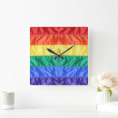 Rainbow Flag Gay Pride LGBTQ LGBT liefde is liefde Vierkante Klok (Huis)