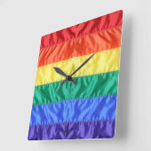 Rainbow Flag Gay Pride LGBTQ LGBT liefde is liefde Vierkante Klok (Hoek)