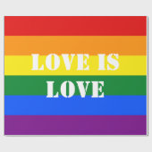 Rainbow Flag Gay Pride LGBTQ Love is Love Cadeaupapier (Vlak)