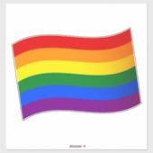 Rainbow Flag Gay Pride LGBTQ uit en trots Sticker (Vel)