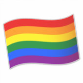 Rainbow Flag Gay Pride LGBTQ uit en trots Sticker (Voorkant)