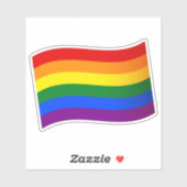Rainbow Flag Gay Pride LGBTQ uit en trots Sticker (Vel)