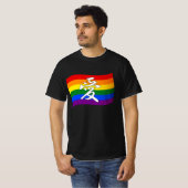 Rainbow Flag Gay Pride LOVE in Kanji en Chinees T-shirt (Voorkant volledig)