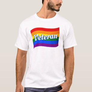 Rainbow Flag gay veteran gay militant LGBTQ T-shirt