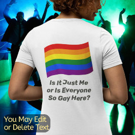 Rainbow Flag Gepersonaliseerde tekst LGBT Gay Prid T-shirt