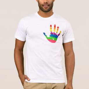 Rainbow Flag Handprint T-shirt