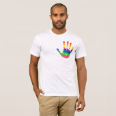 Rainbow Flag Handprint T-shirt (Voorkant volledig)