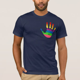Rainbow Flag Handprint T-shirt