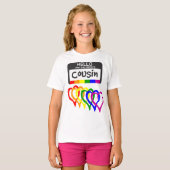 Rainbow Flag harten bride neef T-shirt (Voorkant volledig)