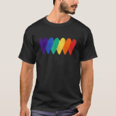 Rainbow Flag Hearts Love LGBT Gay Lesbian Bi Trans T-shirt (Voorkant)