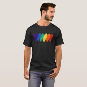Rainbow Flag Hearts Love LGBT Gay Lesbian Bi Trans T-shirt (Voorkant volledig)