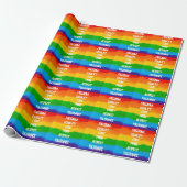 Rainbow Flag Homo Lesbische LHBT Cadeaupapier (Uitgerold)