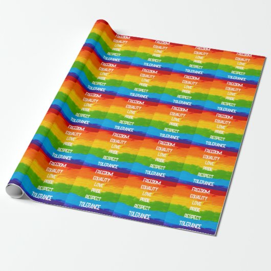 Rainbow Flag Homo Lesbische LHBT Cadeaupapier (Uitgerold)