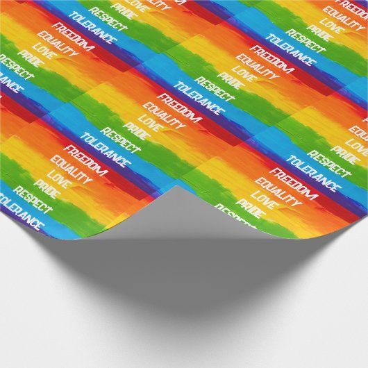 Rainbow Flag Homo Lesbische LHBT Cadeaupapier (Hoek)