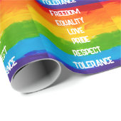 Rainbow Flag Homo Lesbische LHBT Cadeaupapier (Rol Hoek)