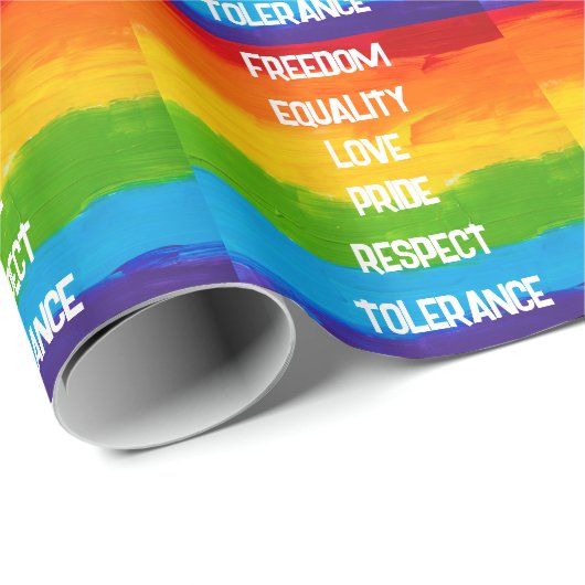 Rainbow Flag Homo Lesbische LHBT Cadeaupapier (Rol Hoek)