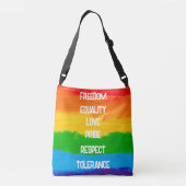 Rainbow Flag Homo Lesbische LHBT Crossbody Tas (Achterkant)