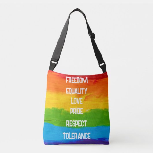 Rainbow Flag Homo Lesbische LHBT Crossbody Tas (Voorkant)
