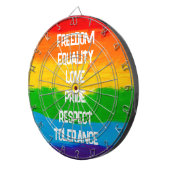 Rainbow Flag Homo Lesbische LHBT Dartbord (Voorkant Rechts)