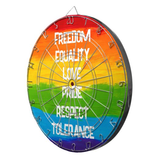 Rainbow Flag Homo Lesbische LHBT Dartbord (Voorkant Rechts)