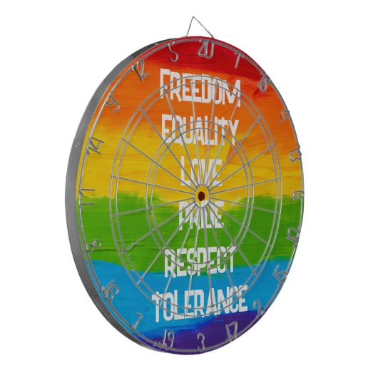 Rainbow Flag Homo Lesbische LHBT Dartbord (Voorkant Links)