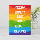 Rainbow Flag Homo Lesbische LHBT Feestdagenkaart (Staand voorkant)