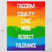 Rainbow Flag Homo Lesbische LHBT Flyer (Voorkant)