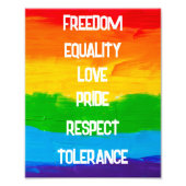 Rainbow Flag Homo Lesbische LHBT Foto Afdruk (Voorkant)