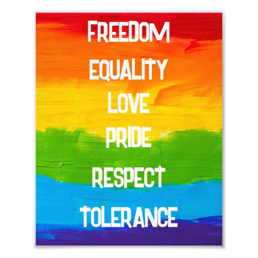 Rainbow Flag Homo Lesbische LHBT Foto Afdruk (Voorkant)