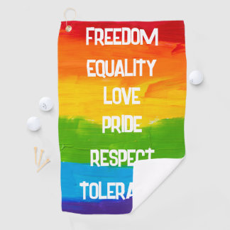 Rainbow Flag Homo Lesbische LHBT Golfhanddoek