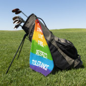 Rainbow Flag Homo Lesbische LHBT Golfhanddoek (Groen)