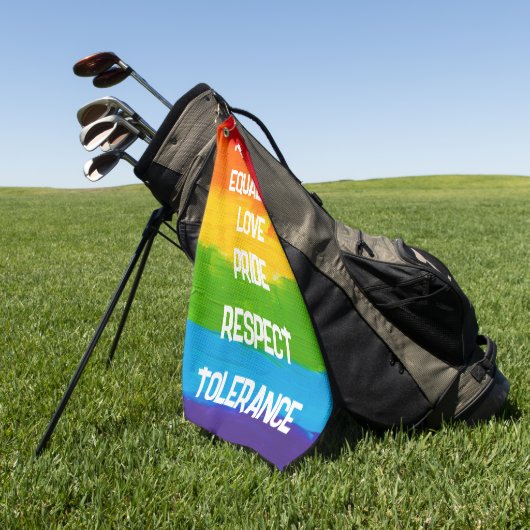 Rainbow Flag Homo Lesbische LHBT Golfhanddoek (Groen)