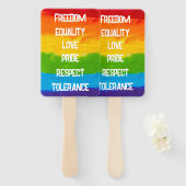 Rainbow Flag Homo Lesbische LHBT Handwaaier (Voorkant en achterkant)