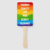 Rainbow Flag Homo Lesbische LHBT Handwaaier (Achterkant)