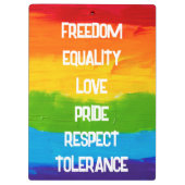 Rainbow Flag Homo Lesbische LHBT Klembord (Achterkant)