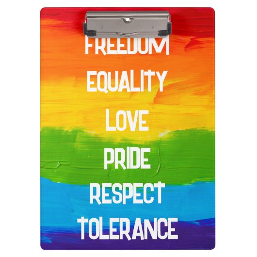 Rainbow Flag Homo Lesbische LHBT Klembord (Voorkant)