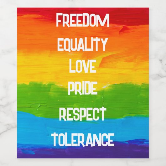 Rainbow Flag Homo Lesbische LHBT Wijn Etiket (Enkel label)
