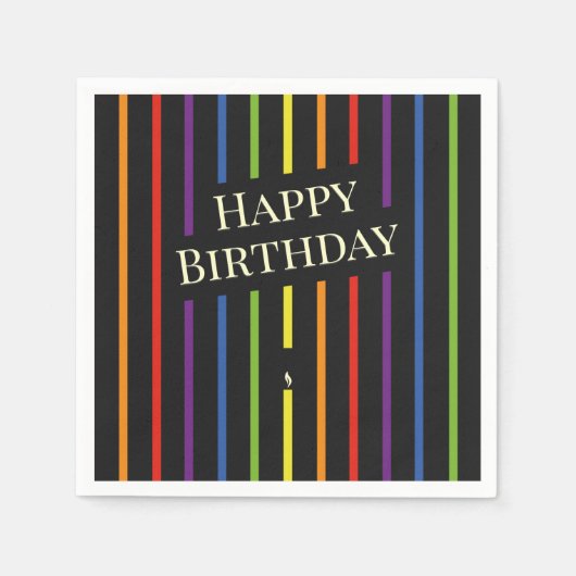 Rainbow flag homoseksuele lgbtq verjaardag servett servet (Voorkant)