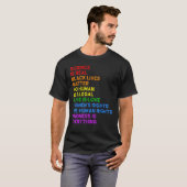 Rainbow Flag Human Rights Womens & Gay Rights LGBT T-shirt (Voorkant volledig)