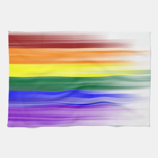 Rainbow Flag Kitchen Towel Theedoek (Horizontaal)