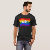 Rainbow Flag Latino Latina gay pride LGBT T-shirt (Voorkant volledig)