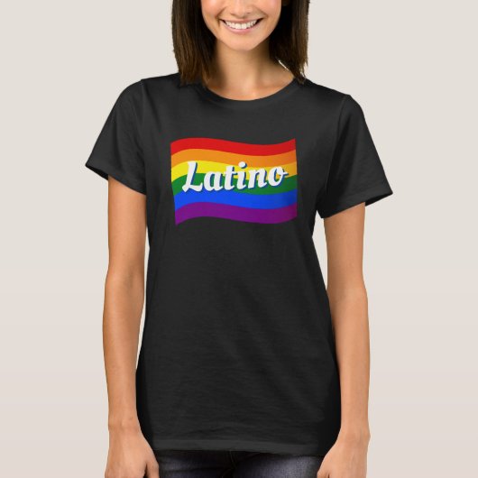 Rainbow Flag Latino Latina gay pride LGBT T-shirt (Voorkant)