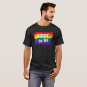 Rainbow Flag Lesbian Bride om het homohuwelijk te  T-shirt (Voorkant volledig)